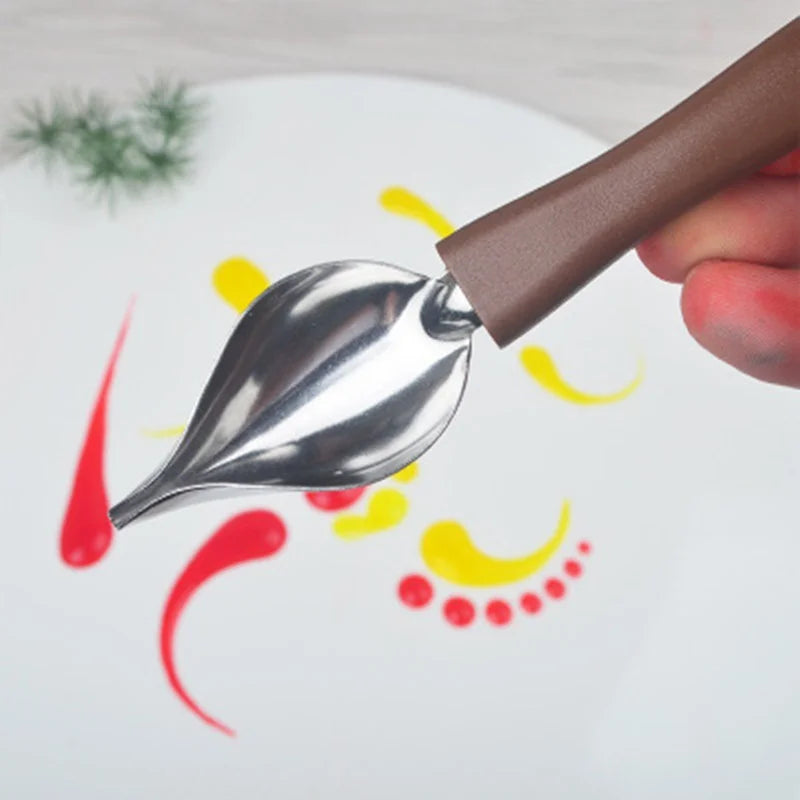 Creative 1pc Deco Decorating Spoon For Cakes/Colors-Gray/Silver
