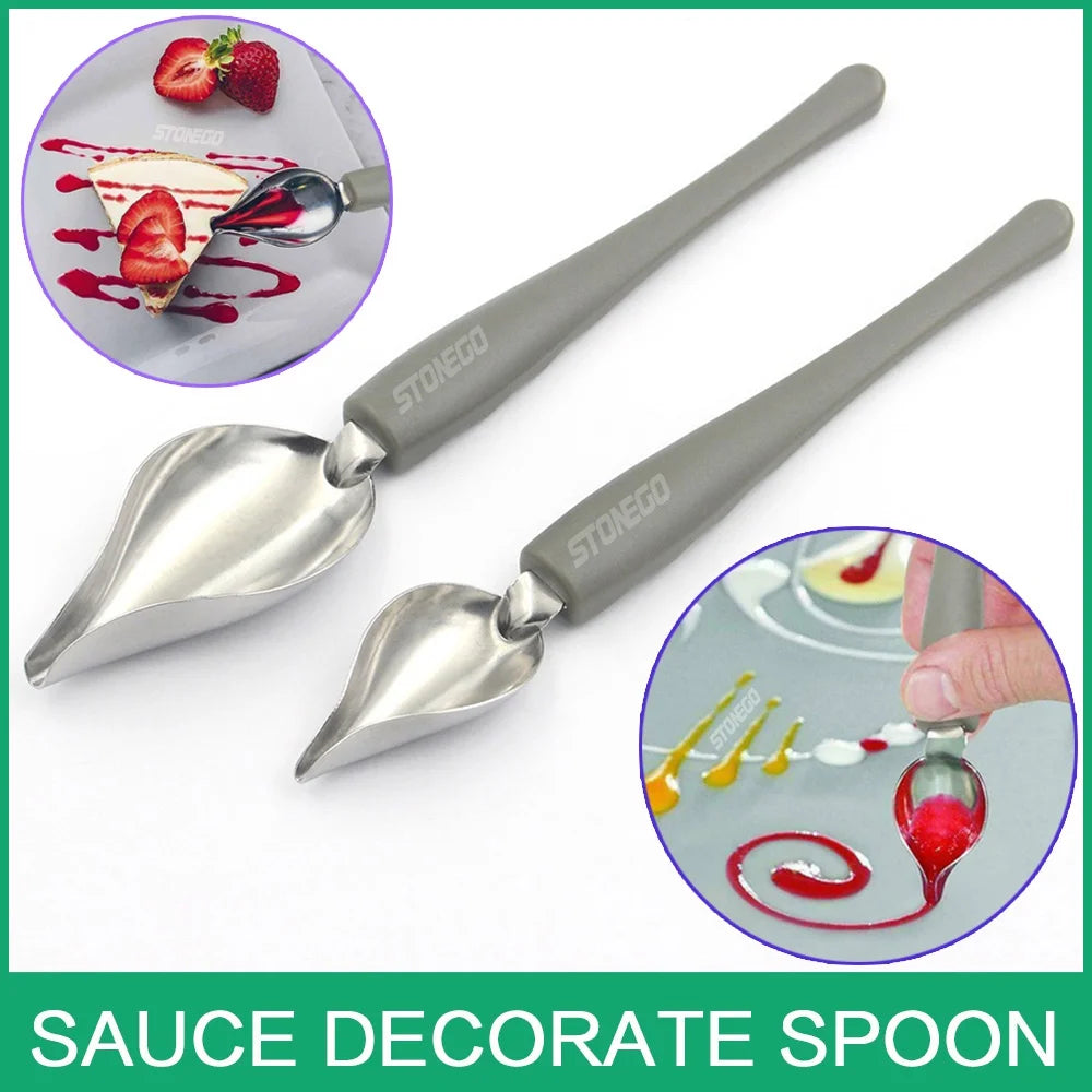 Creative 1pc Deco Decorating Spoon For Cakes/Colors-Gray/Silver