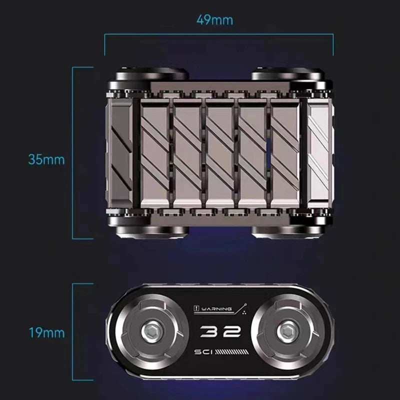 Metal Tank Fidget Four Wheel Roller Toys/Ages: 3-18+ Years Old/Colors-Gray/Silver/Black/Bronze