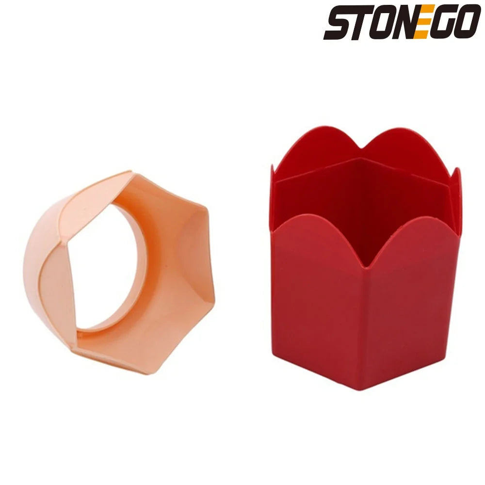 STONEGO Cute Plastic Pen-Pencil Holder Vases/Colors-Red/Blue/Pink/White/Purple