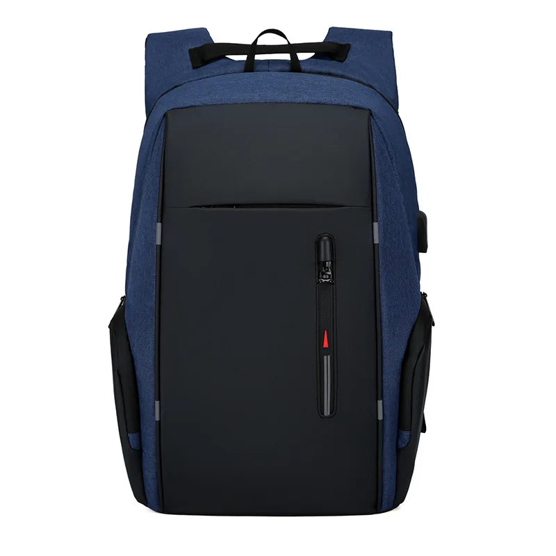 Women Waterproof Zipper Polyester USB Notebook Nylon Backpacks/ 15.6-16-17 Inch Laptop Compartment/Anti-Theft/Keychain Holder/Back Straps-Handle/Exterior Pockets/Colors-Gray/Blue/Black/Red