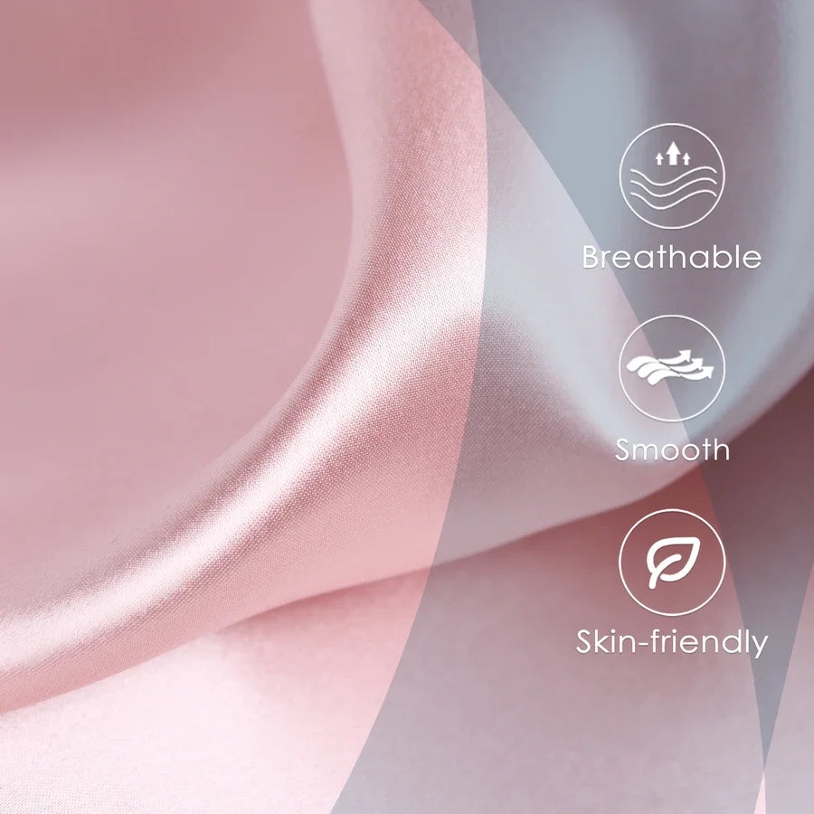 Juwen Silk Stain Pillowcases Covers/Colors-Purple/Pink/Beige/White/ Blue/Black/Standard Queen Machine Washable/ Tumble Dry