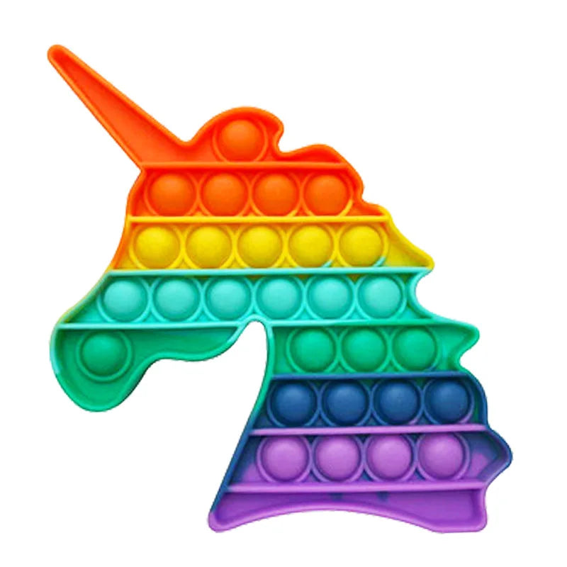 No-EN-Name-Null Adults Non-Toxic Tasteless Multicolor Plastic-Silicone Multi-Shaped Push-N-Pop Activity Toys