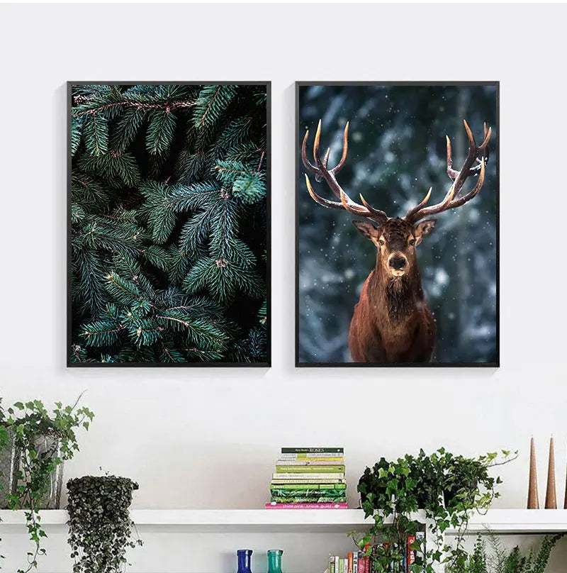 Unframed Waterproof Ink Canvas Decorative Landscape Nature Prints/Colors-Animal/Green/Floral