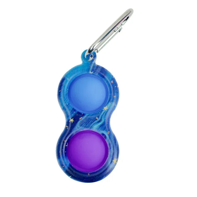 PRETTYSOUL Mini Push POP Soft Silicone Simple Dimple Anti-Stress Fidget Keychain Activity Toys/Colors-Multicolor/Pink/Red/Blue/Camouflage/White/Ages: 4-18 Years Old-Adults
