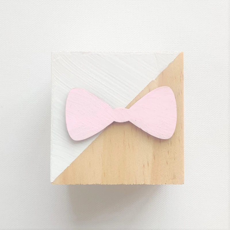 Unisex Room Decoration Customized Square Nature Wood Blocks With A Hearts-Swan-Crown-Popsicles-Ice Cream Cones-Gold Eyelashes Blocks/Colors-White/Pink/Purple/Gray/Gold