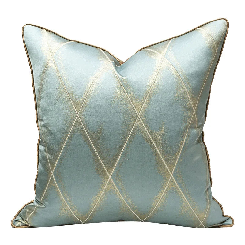Fashion Lattice 100% Polyester Cushion Cover/Colors-Geometric/Plaid/Sizes 30x50 45x45cm 50 High-grade Jacquard Pillowcases/ S
