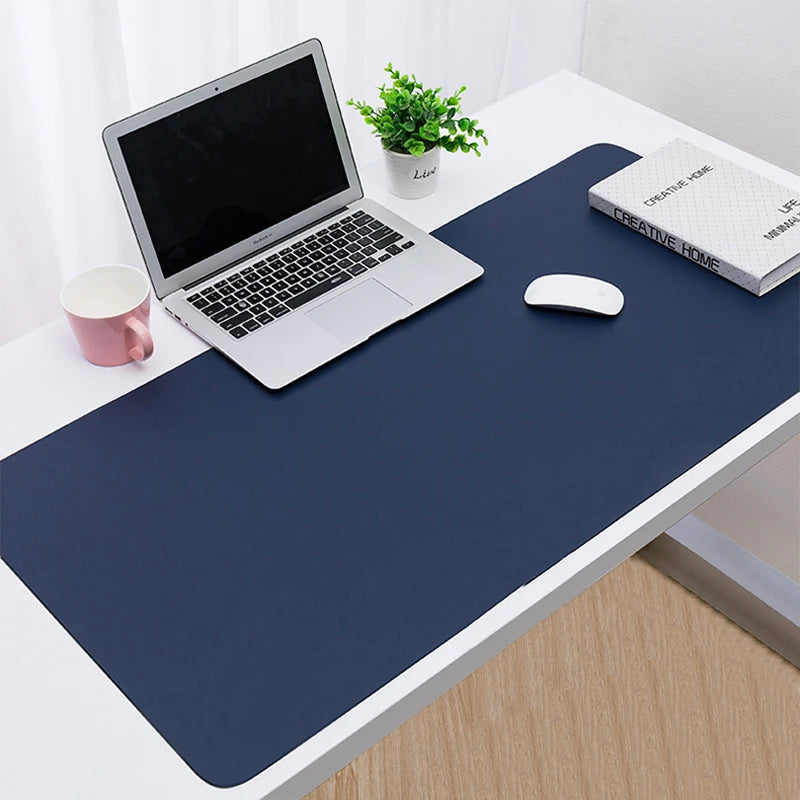 XXL Rectangle PU Leather Mouse Pad For Gaming/Computer Work/Colors-Gray/Blue/Black/Size: 80cm X 40cm
