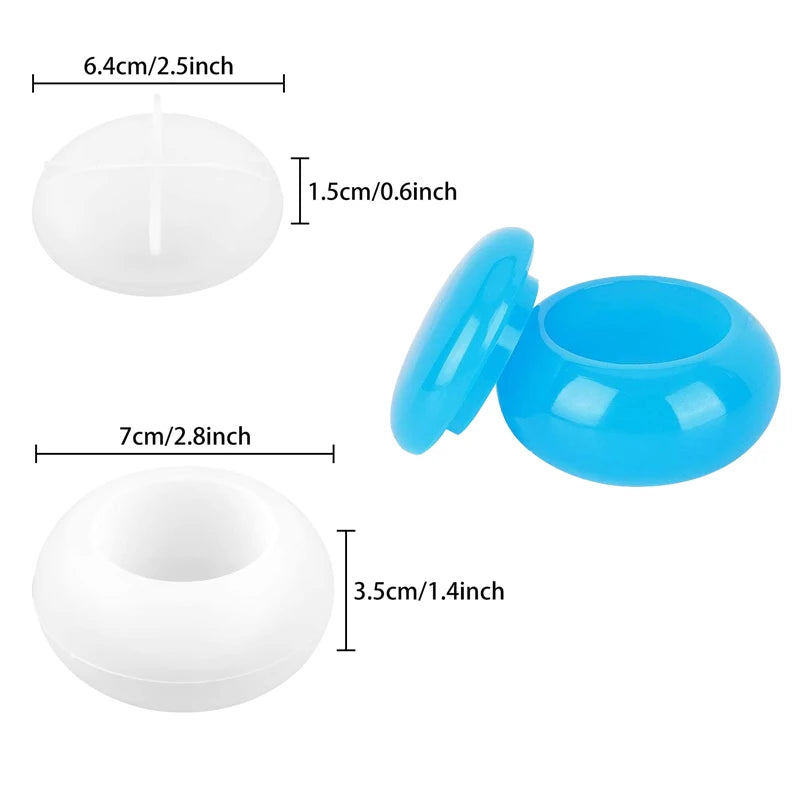 No-EN-Name-Null Round Small Jars-Pudding Jars-Lids Milky White Silicone Craft Molds