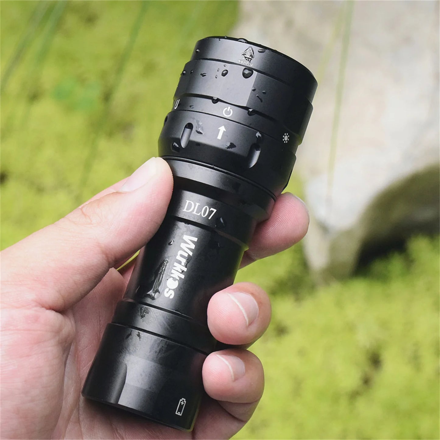 Wurkkos DL07 Dive Flashlight Mulit Color LED White Red Light Rechargeable Rotary Switch Waterproof Powerful 26650 Flood and Spot