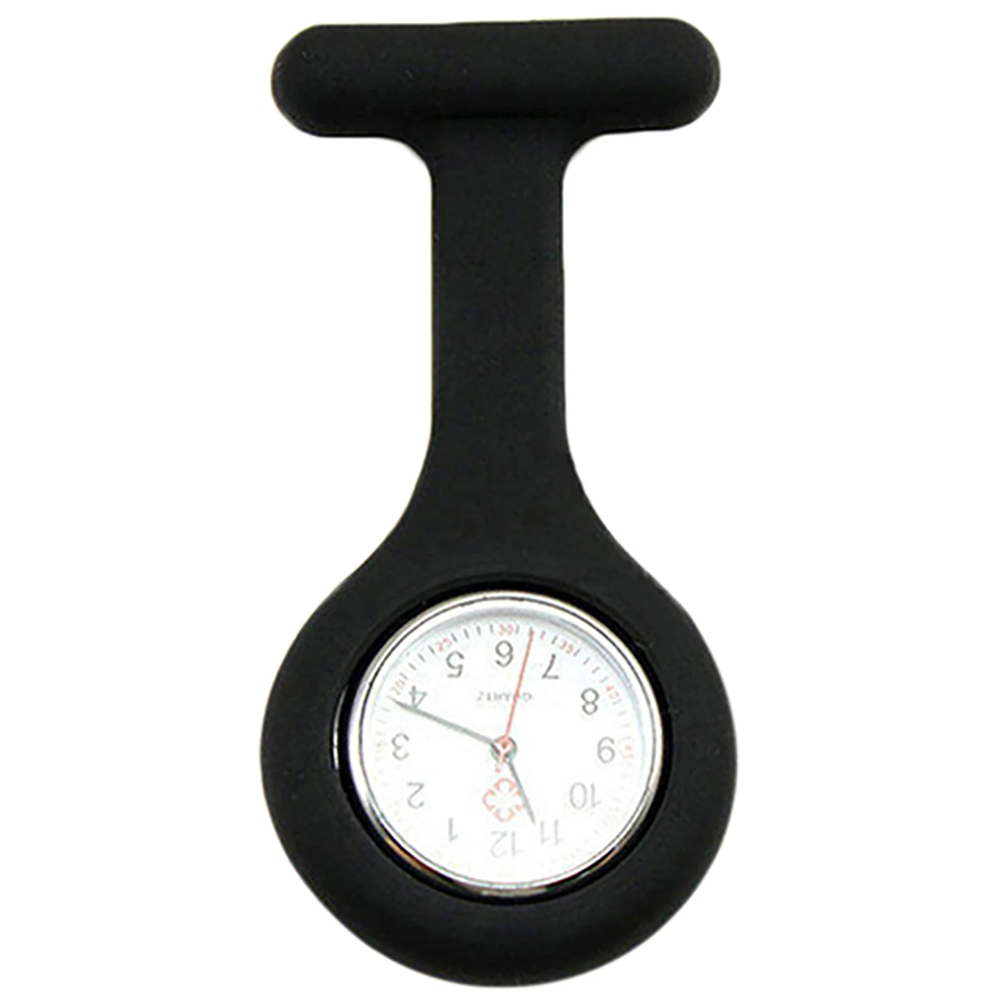 Women Round Multicolor Glass Face Quartz Analog Display Silicone Covered Nurses Pinned Fob Pocket Watch/Colors-Green/Dark Green/Royal Blue/Water Blue/Sky Blue/Light Pink/Pink/Purple/Yellow/Orange/Rosy Red/Red/Black/White