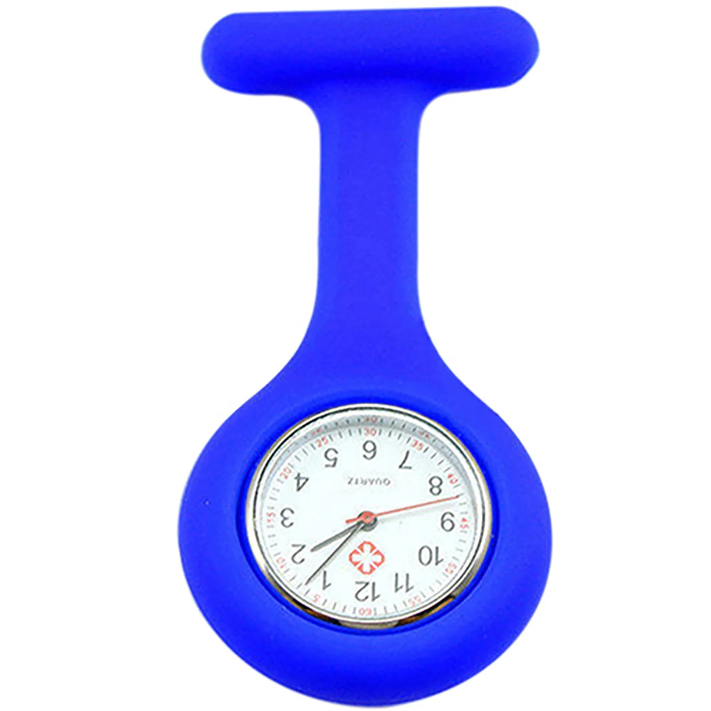 Women Round Multicolor Glass Face Quartz Analog Display Silicone Covered Nurses Pinned Fob Pocket Watch/Colors-Green/Dark Green/Royal Blue/Water Blue/Sky Blue/Light Pink/Pink/Purple/Yellow/Orange/Rosy Red/Red/Black/White