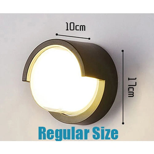 GAVT Outdoor Modern Waterproof EXTRA LARGE Black Rectangle Shaped Aluminum Metal Body Warm-Cool White LED Light Radar Motion Sensor Intelligent Light Control Wall Light Fixtures