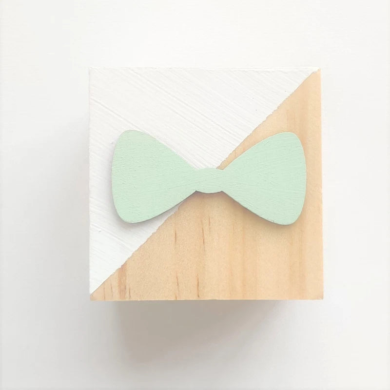 Unisex Room Decoration Customized Square Nature Wood Blocks With A Hearts-Swan-Crown-Popsicles-Ice Cream Cones-Gold Eyelashes Blocks/Colors-White/Pink/Purple/Gray/Gold