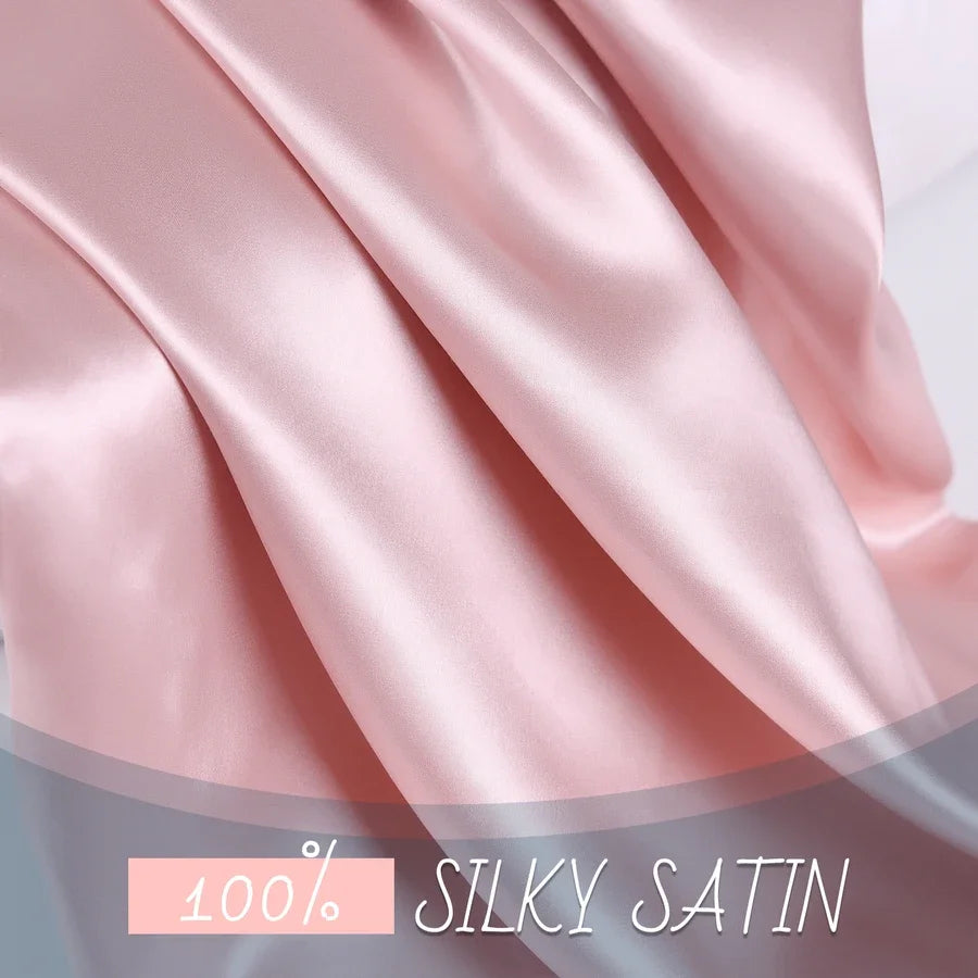 Juwen Silk Stain Pillowcases Covers/Colors-Purple/Pink/Beige/White/ Blue/Black/Standard Queen Machine Washable/ Tumble Dry