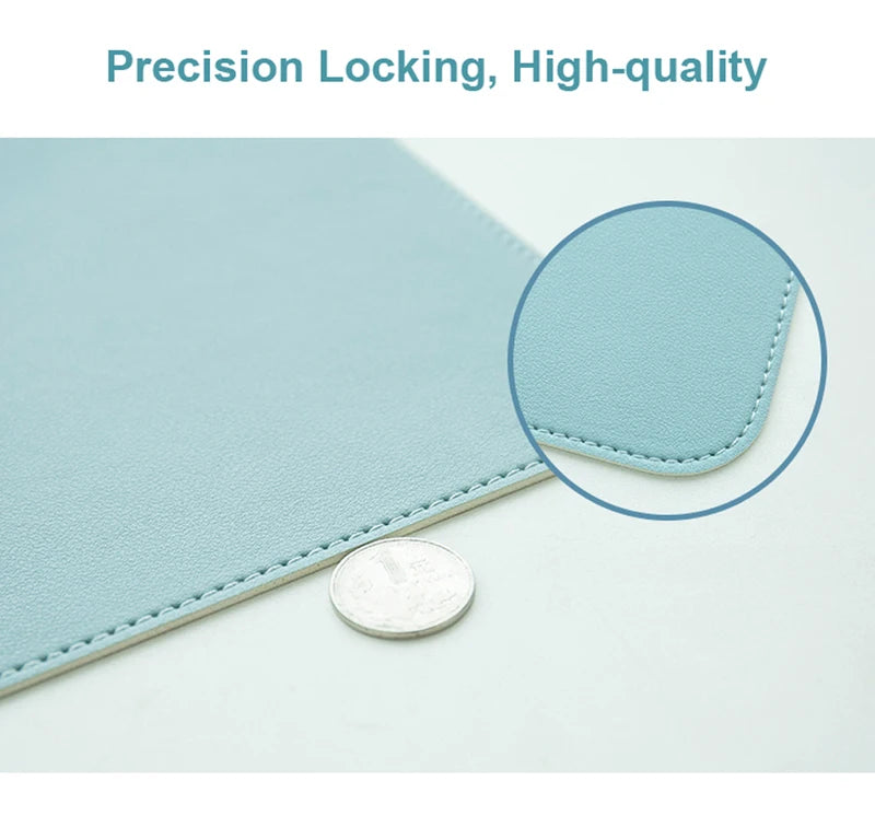 XXL Rectangle PU Leather Mouse Pad For Gaming/Computer Work/Colors-Gray/Blue/Black/Size: 80cm X 40cm