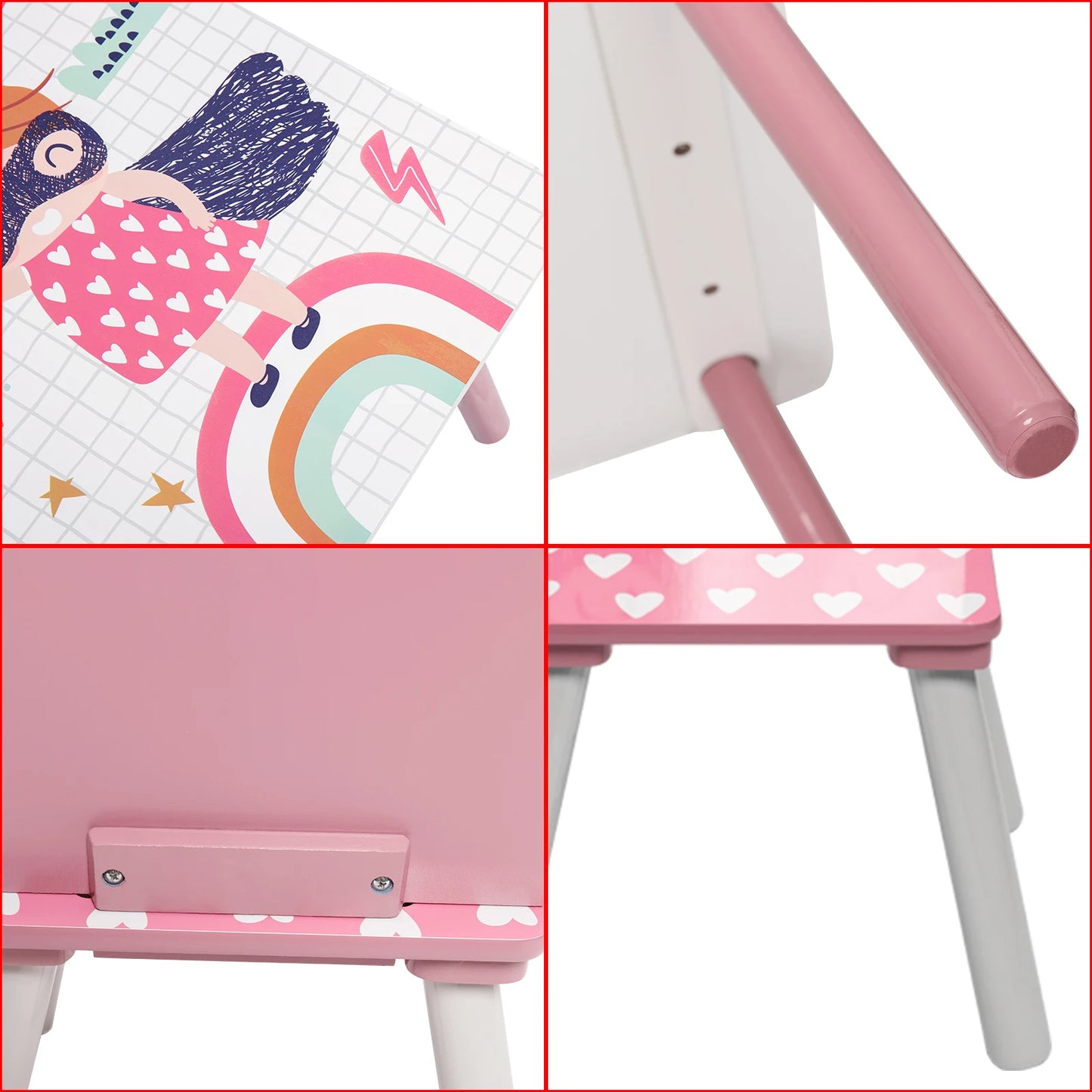 1 Children's Table 2 Children's Chairs Children's Furniture Set Cute Toy Game Table Kids Desk Baby Learning Tables Chair
