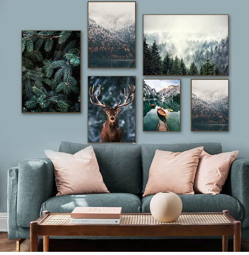 Unframed Waterproof Ink Canvas Decorative Landscape Nature Prints/Colors-Animal/Green/Floral