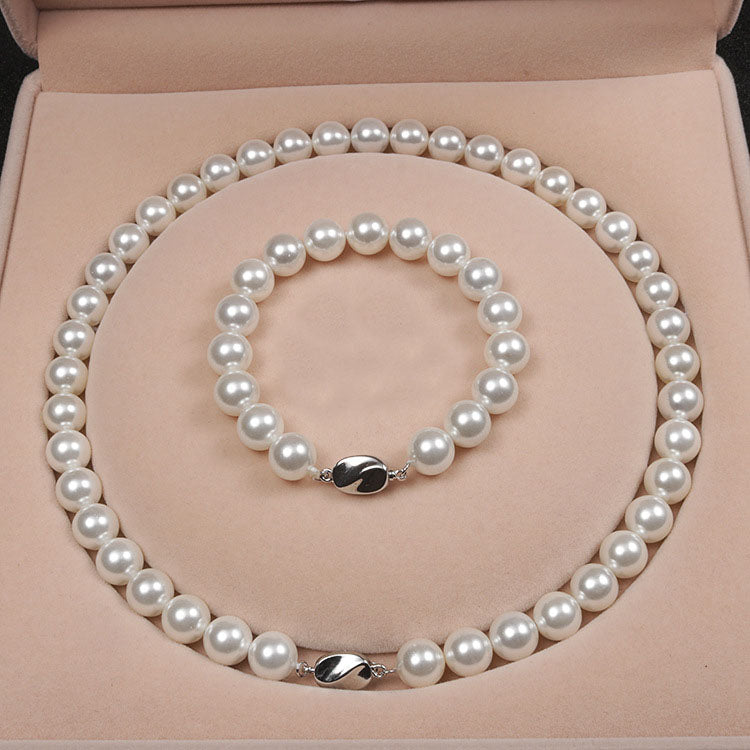 Women's Pearl to Give Mom Necklace for Cheongsam Mother Shell
