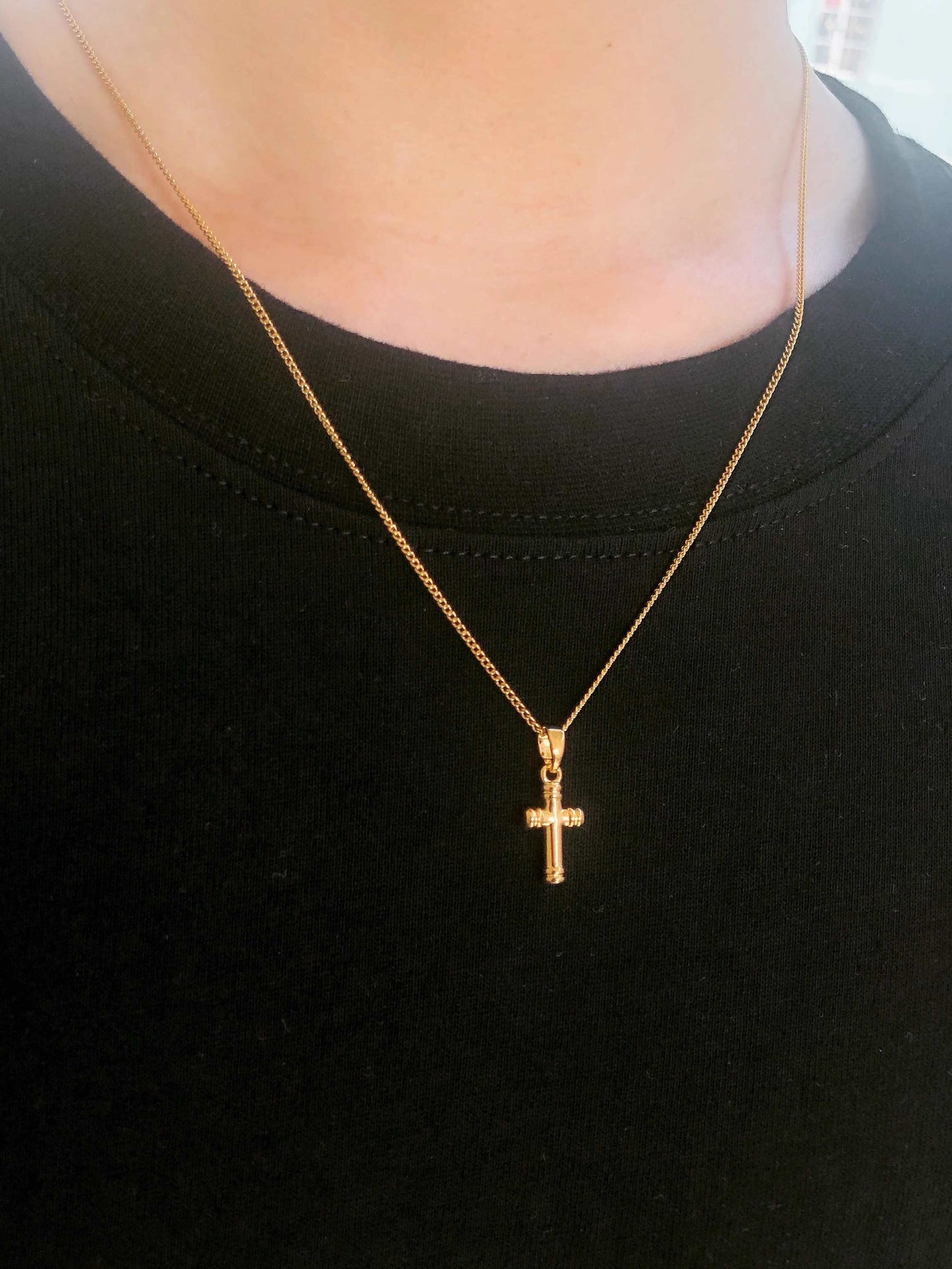 18K Gold Plating Pure Copper Summer Popular Cross Pendant