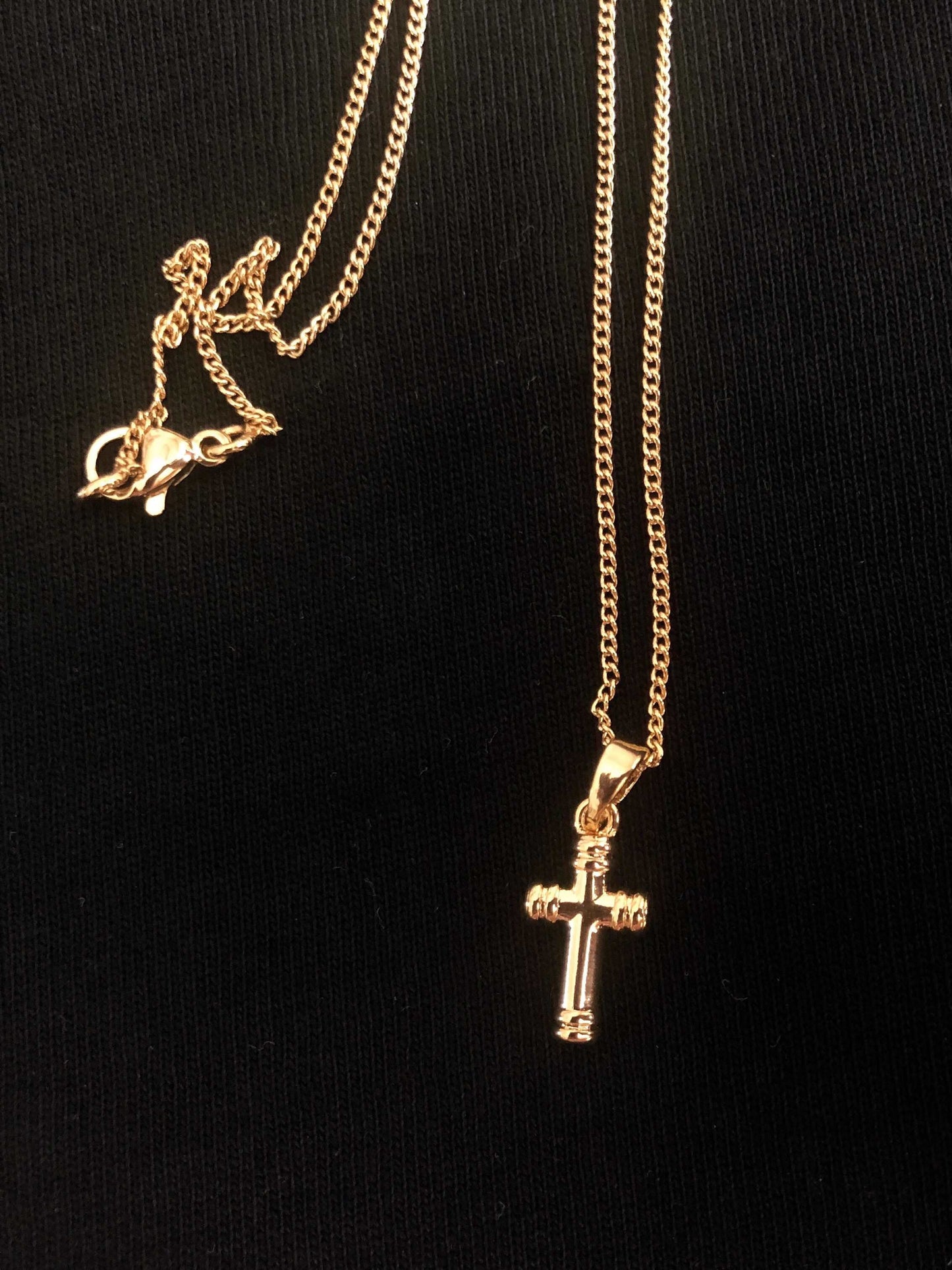 18K Gold Plating Pure Copper Summer Popular Cross Pendant