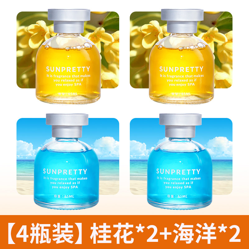HOMEGUARDS Any 4 Bottles Set Home Essential Oils Air Fresheners/Colors-Yellow/White/Pink/Clear/Multicolor/Senses-Lemon/Osmanthus/Ocean/Gulong/Rose/Pomegranate/Lavender/Cologong