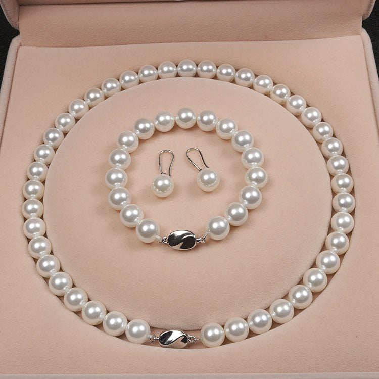 Women's Pearl to Give Mom Necklace for Cheongsam Mother Shell