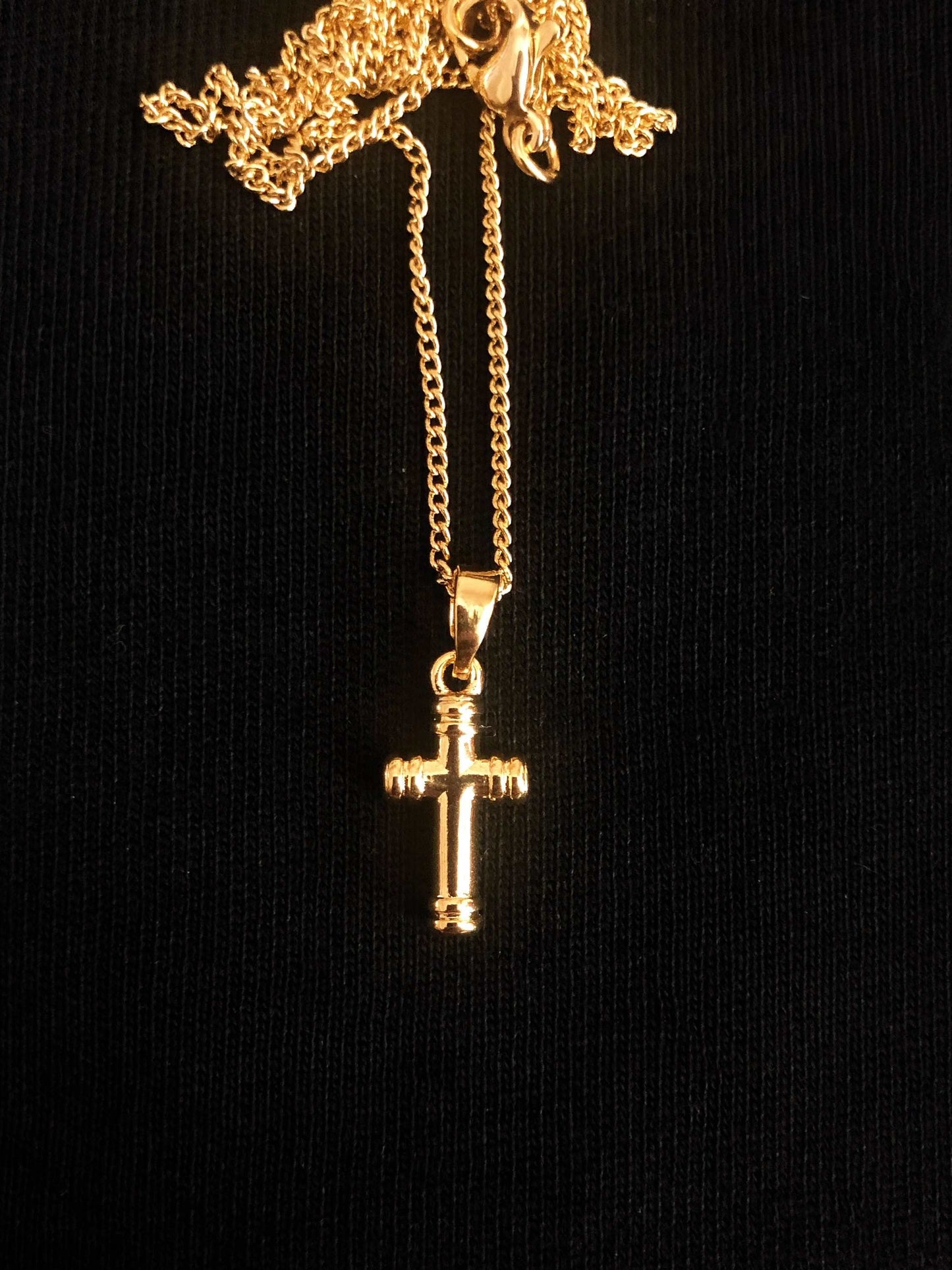 18K Gold Plating Pure Copper Summer Popular Cross Pendant