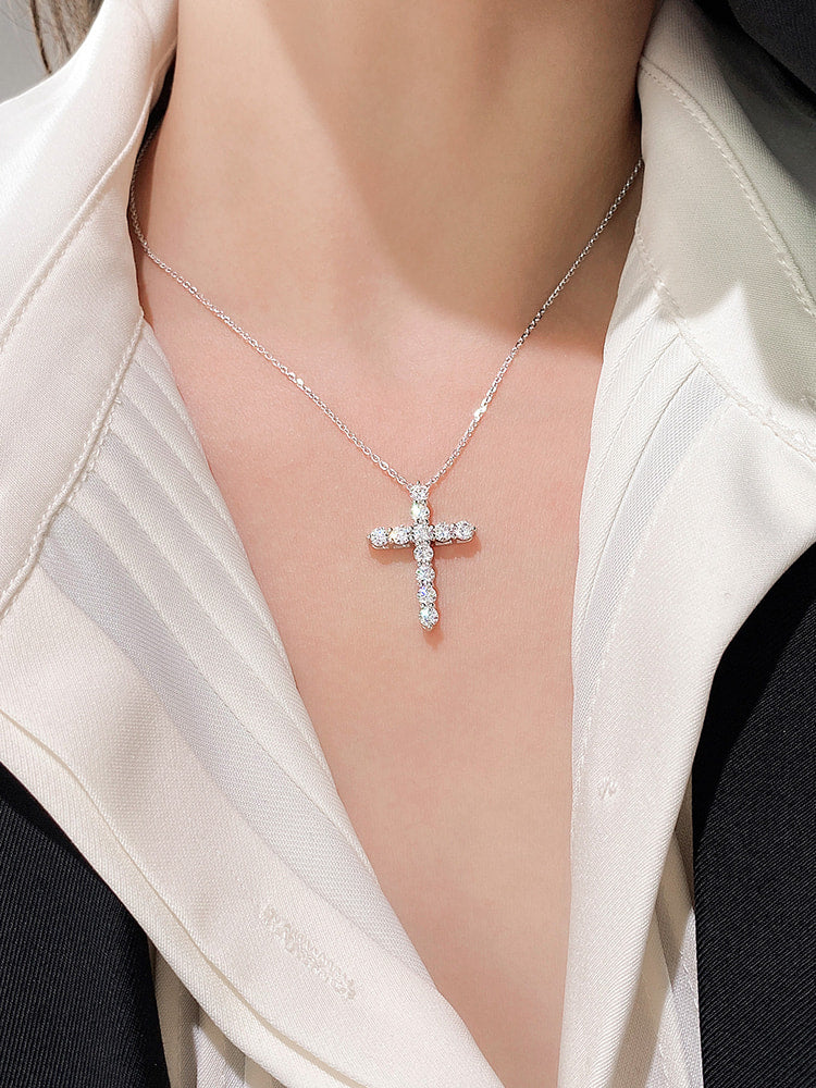 Women's 925 Sterling Silver Colorfast Pendant Artificial Necklace