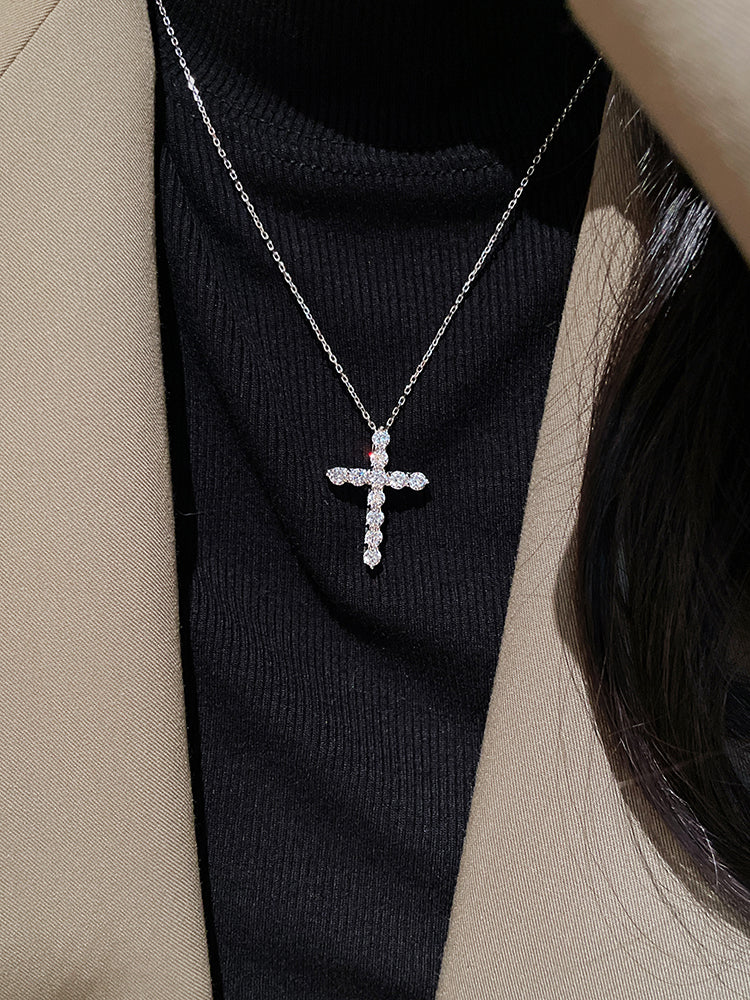 Women's 925 Sterling Silver Colorfast Pendant Artificial Necklace