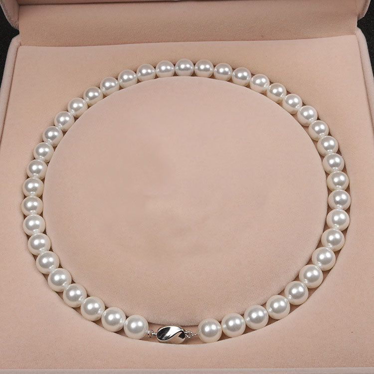 Women's Pearl to Give Mom Necklace for Cheongsam Mother Shell