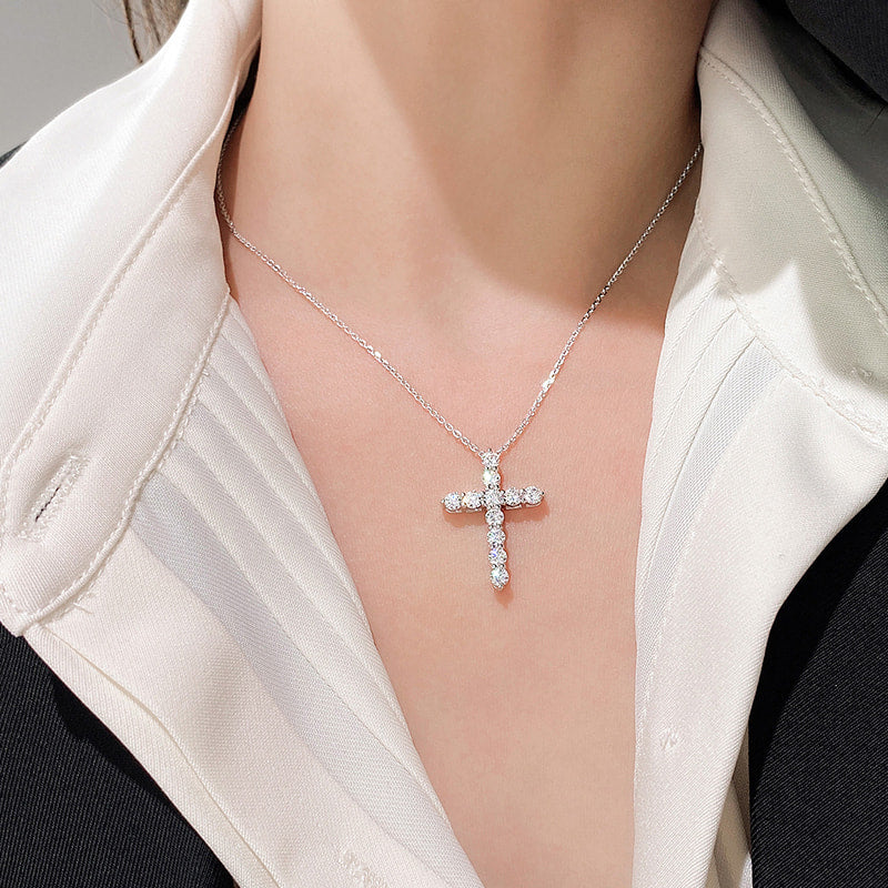 Women's 925 Sterling Silver Colorfast Pendant Artificial Necklace