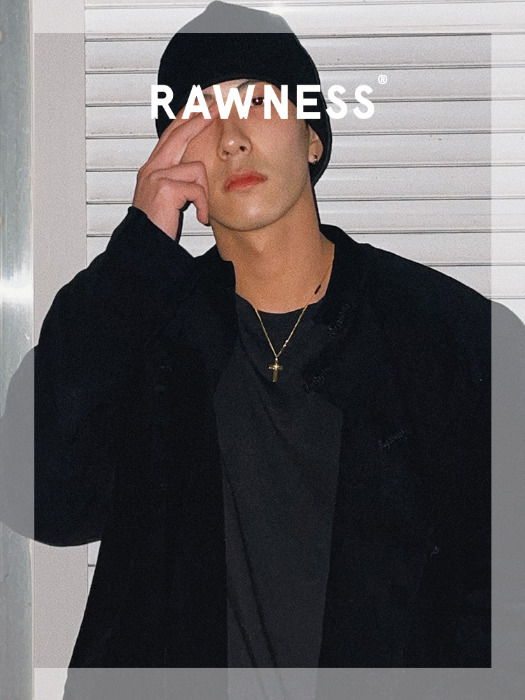 Rawness Cross Necklace Lone Star Clavicle Chain Hip Hop Men Jeweled Pendant 520 Gift for Boyfriend