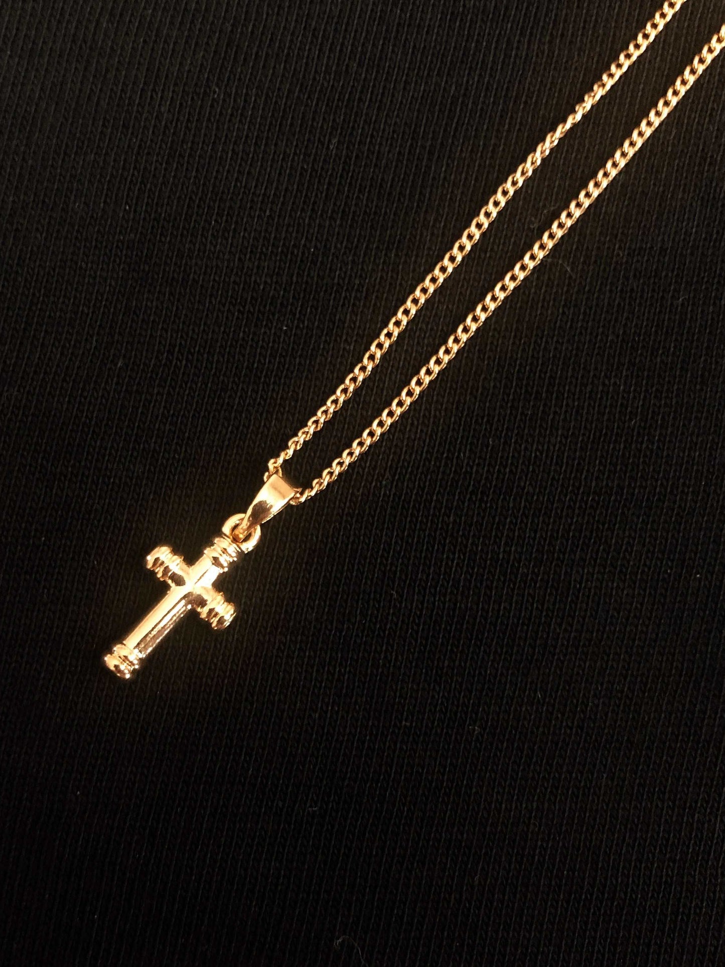 18K Gold Plating Pure Copper Summer Popular Cross Pendant