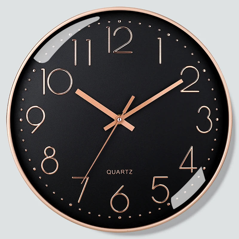 8 Inch Quartz Wall Clock Simple Mute Clock Hole-free Cubic Digital Wall Clock Home Decoration Living Room Bedroom Decoration