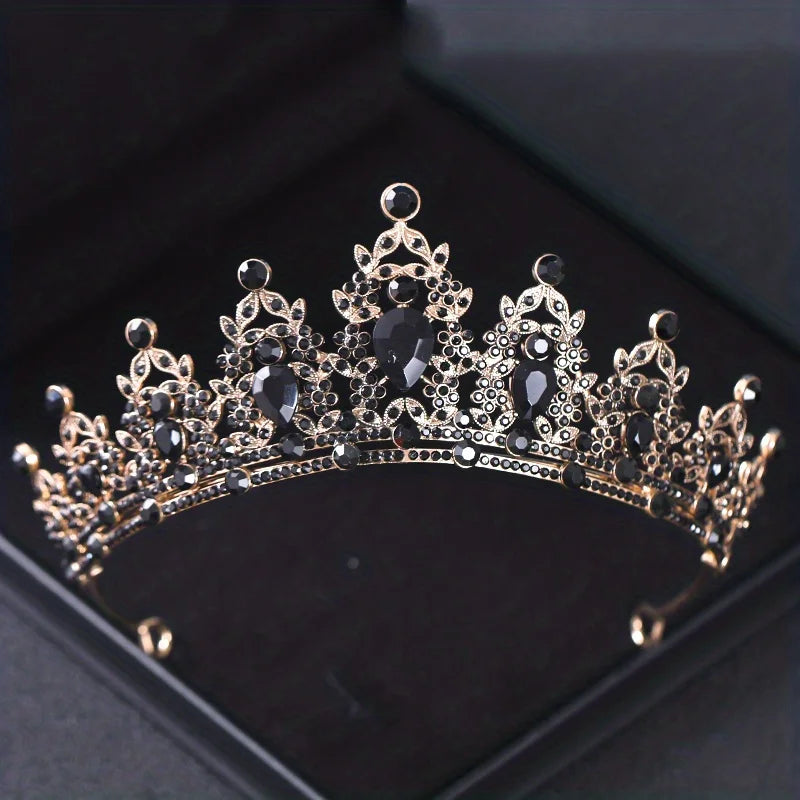 Adult Women Handmade Zinc Alloy Crystal-Rhinestone Bridal Hair Tiaras/Colors-Silver/Red/Blue/Gold/Pink/Floral