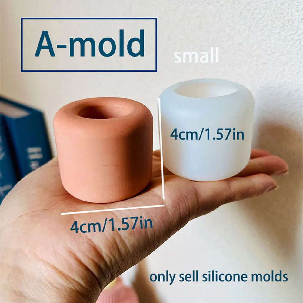 DIY Round Essential Oil Wax Warmer Holder Silicone White Milky Molds/Colors-White/Yellow/Pink/Silver