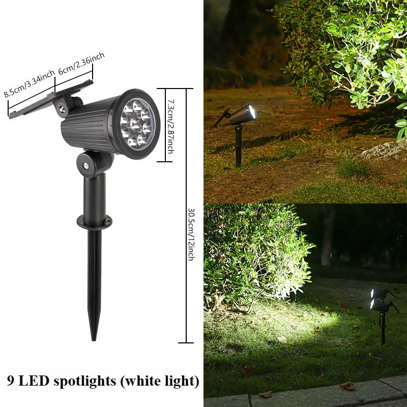 9 LEDs Solar NI-MH Waterproof IP65 Protection Adjustable Spotlights/ Voltage: 1.2V