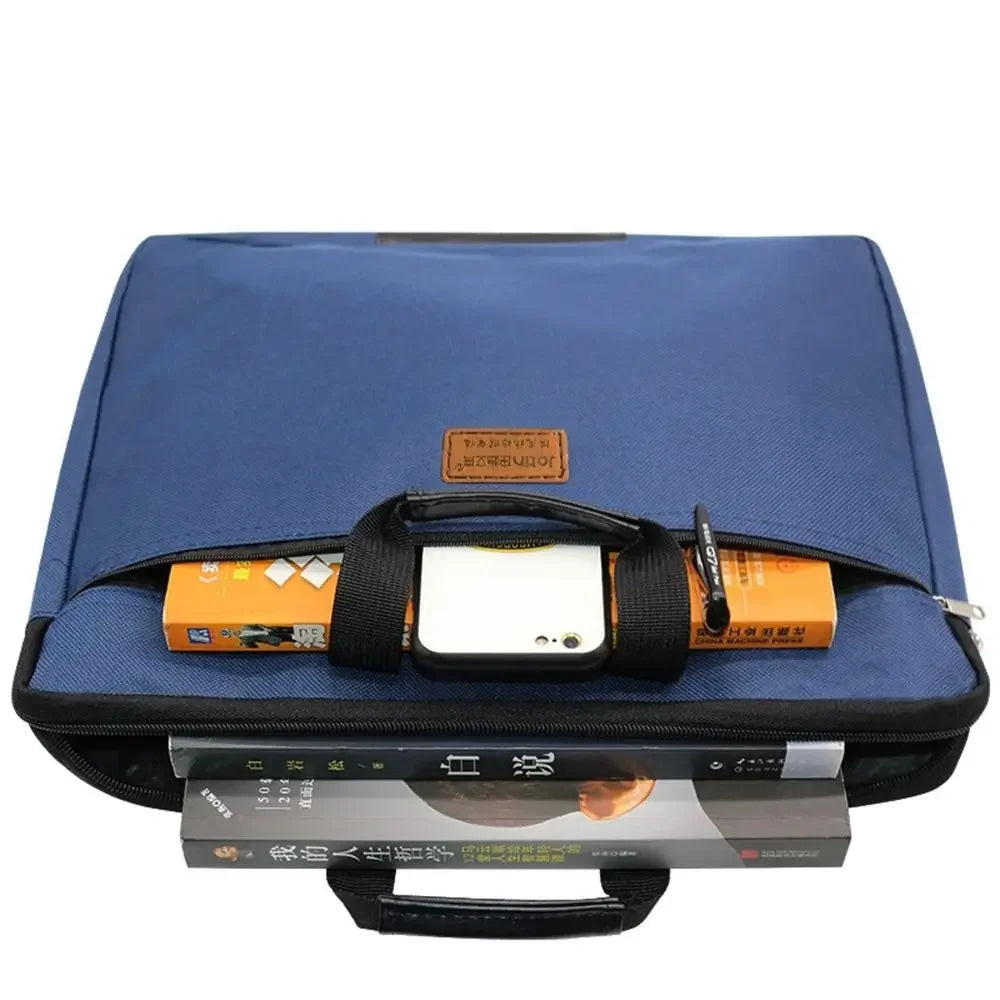 Unisex Polyester Nylon Portable Oxford Cloth Zipper 4A Paper Documents Briefcase Bags/With Handles/Colors-Black/Green/Blue/Red/Yellow/Multicolor
