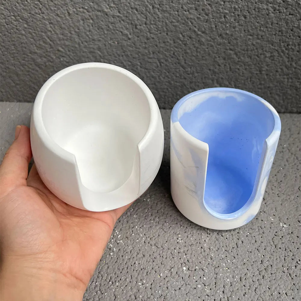 DIY Round Essential Oil Wax Warmer Holder Silicone White Milky Molds/Colors-White/Yellow/Pink/Silver