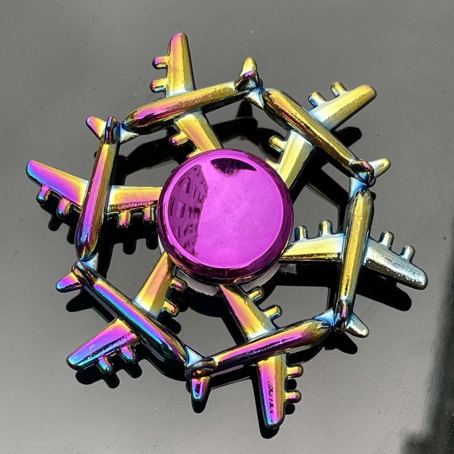 Rainbow High Speed Stainless Steel Bearings Spinning Fidget Toys For Adult Teens/ Ages 13-18 Years Old or Older/Colors-Multicolor/Rainbow/Purple