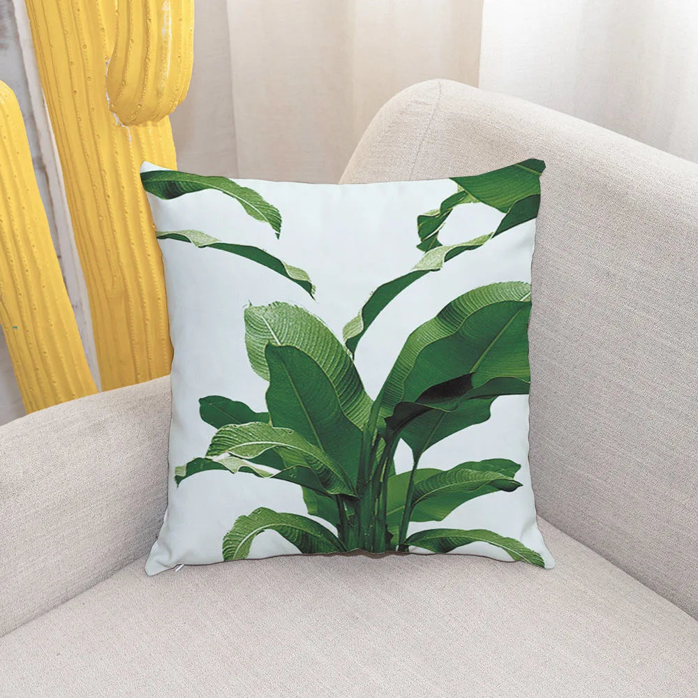 2 PCS Set Linlamlim Green Floral Throw Pillow Covers