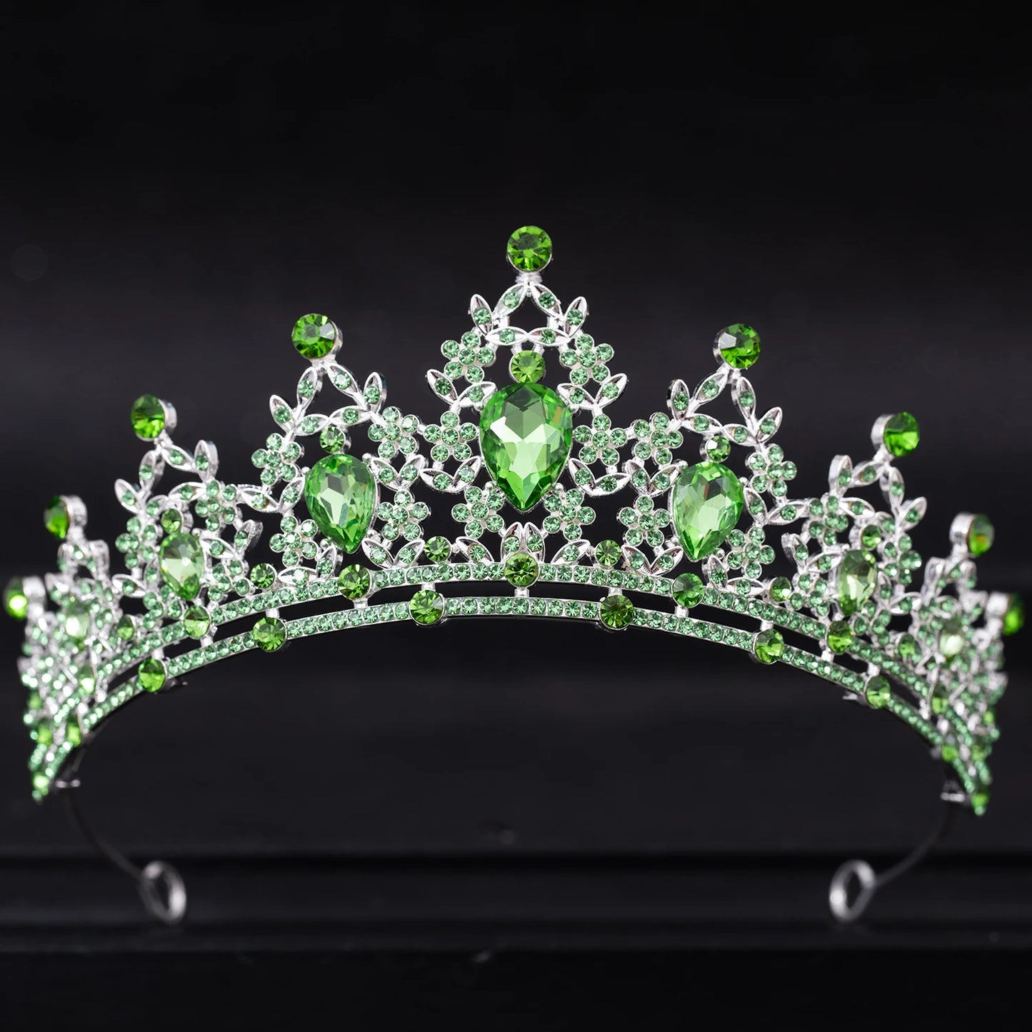 Adult Women Handmade Zinc Alloy Crystal-Rhinestone Bridal Hair Tiaras/Colors-Silver/Red/Blue/Gold/Pink/Floral