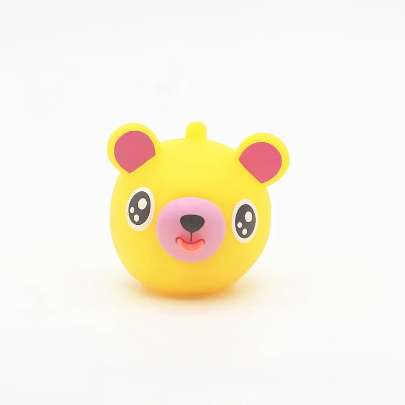 Kids Soft Plastic Silica Gel Non-Toxic Cartoon Cute Talking Babies-Bear-Rabbit-Pig-Tiger Animal Anxiety-Stress Reliever Toys/Ages: 13-18 Years Old/ Colors-Multicolor/Purple/Yellow/Pink/White/Animals