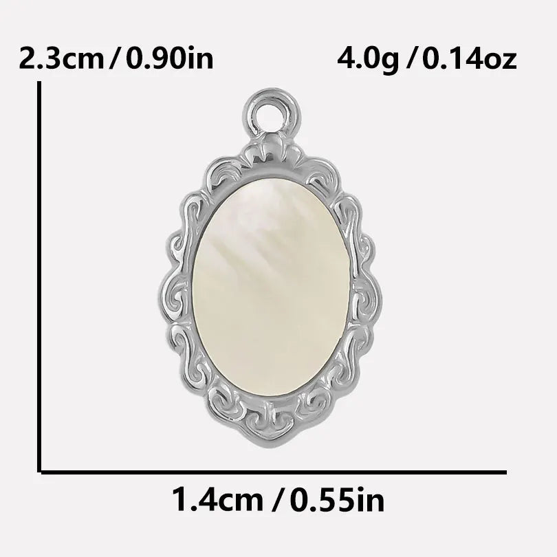 4-5PCS Women Imitation Geometric Stainless Steel Natural Crescent Moon/ Sun/ Heart Pendants
