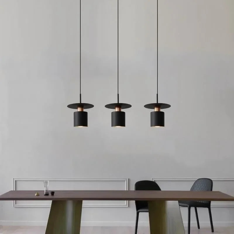 Modern Geometric LED Pendant Cord Hanging Ceiling Lights/Colors-Black/White/Bulb Not Included/ E27 Bulb Size