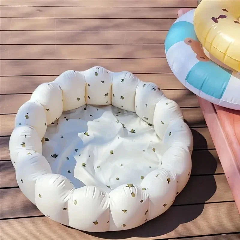 Babies Small Soft Cute Cartoon Rabbit-Bear-Lemon-Olive Design Anti-Corrosion PVC Plastic Foldable Strong Durable Inflatable Ball Pool/Colors-White/Beige/Brown/Multicolor/Animal