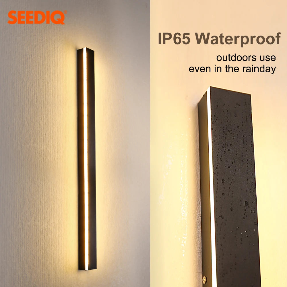 Outdoor Wall Light IP67 Waterproof Modern Wall Lamp AC85-265V Porch Light Gate Light 1800 2000mm Long Black Wall Light Outdoor
