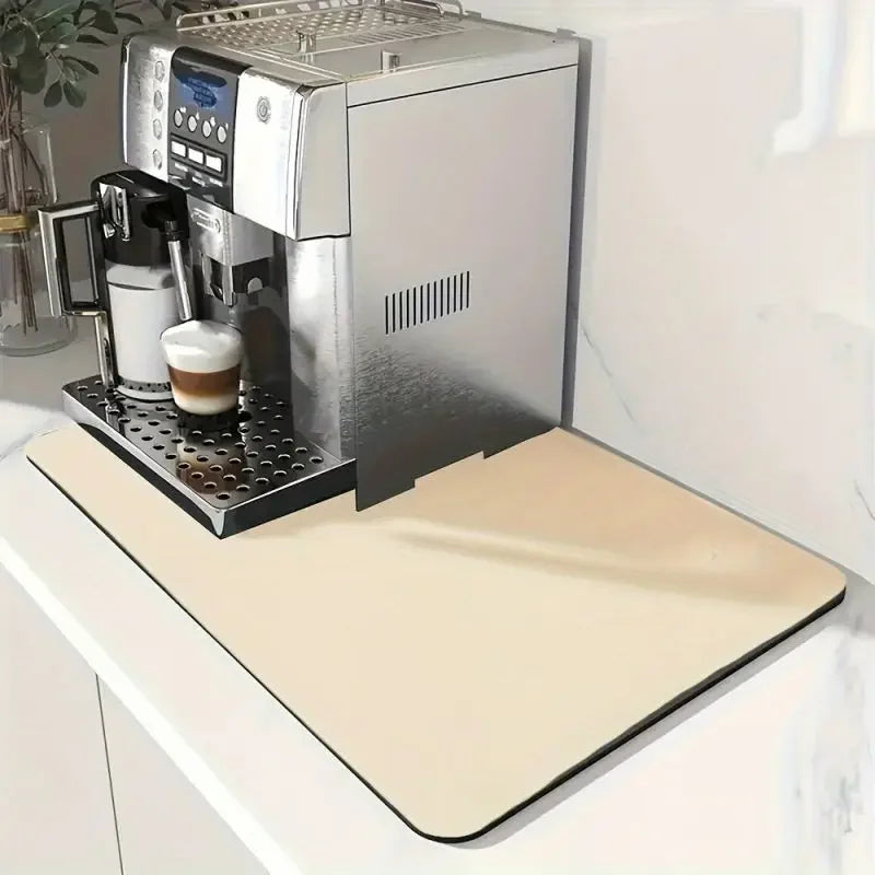 VIKAMA Kitchen Printed Heat-Proof Rapid Water Absorption Anti-Slip Rubber Bottom Waterproof Polyester Coffee Machine Mats/Colors-Blue/Black/Brown/Beige/Gray/Green/Geometric/Multicolor