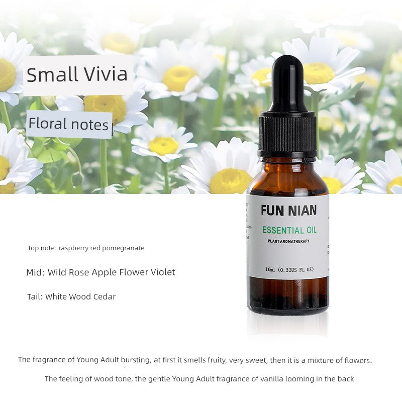 Fun Nian Water-Soluble Plant Aromatherapy Essential Oil Bottle Cap Dropper Design For Humidifier/Colors-Black/Brown/White/Blue/Multicolor